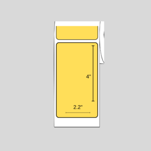 Yellow, 2.0" x 4.0", Autoclavable