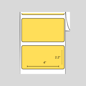 Yellow, 4.0" x 2.0", Autoclavable