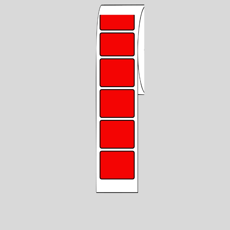 Red, 1.2" x 1.1", All Purpose
