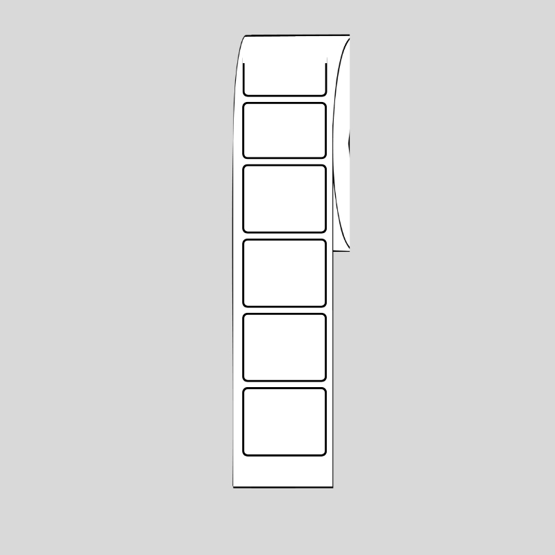 White, 1.2" x 1.1", Removable