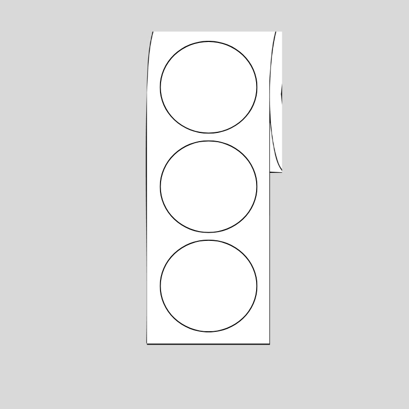 White 2" Circle, All Purpose