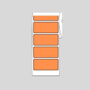 Orange, 2.2" x 1.1", Removable